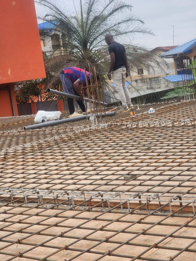 Pose des armatures — chantier LCC